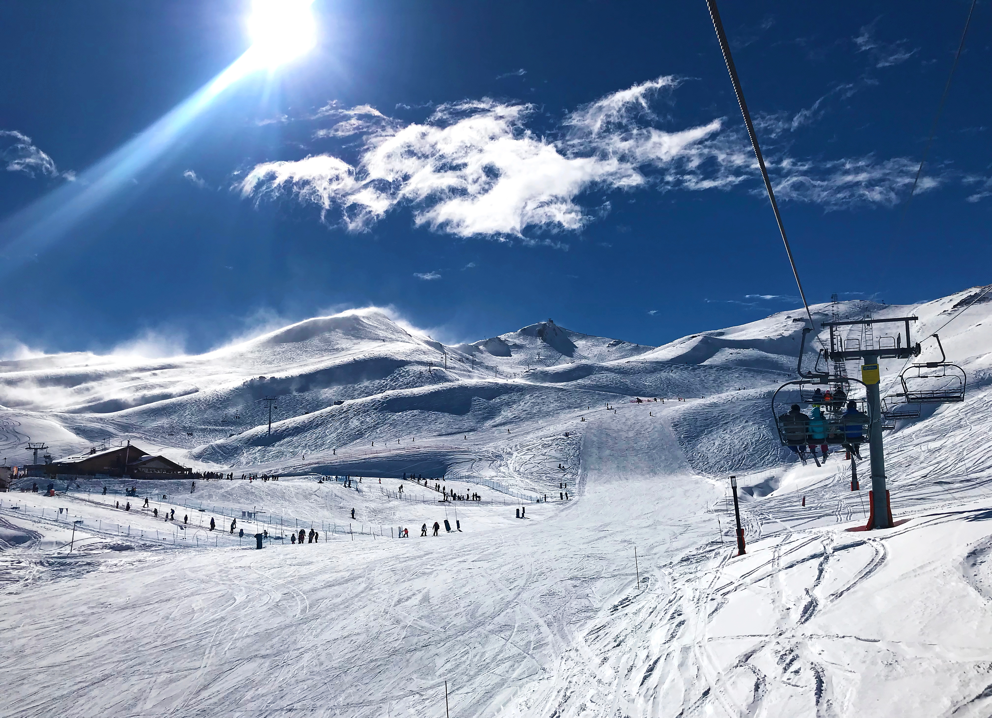 Pistas de esqui de Valle Nevado na Cordilheira dos Andes