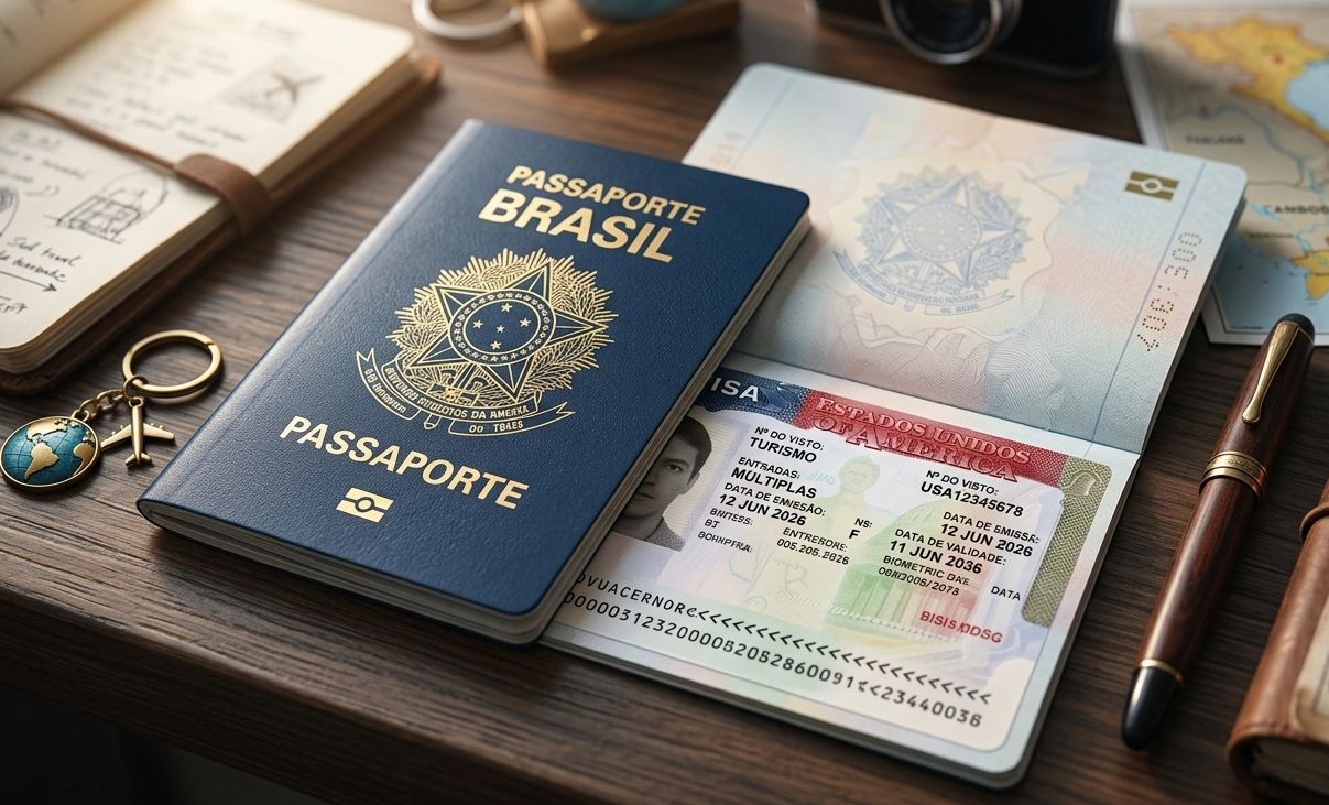 Passaporte brasileiro com visto, e-Visa e regras de entrada para viajar